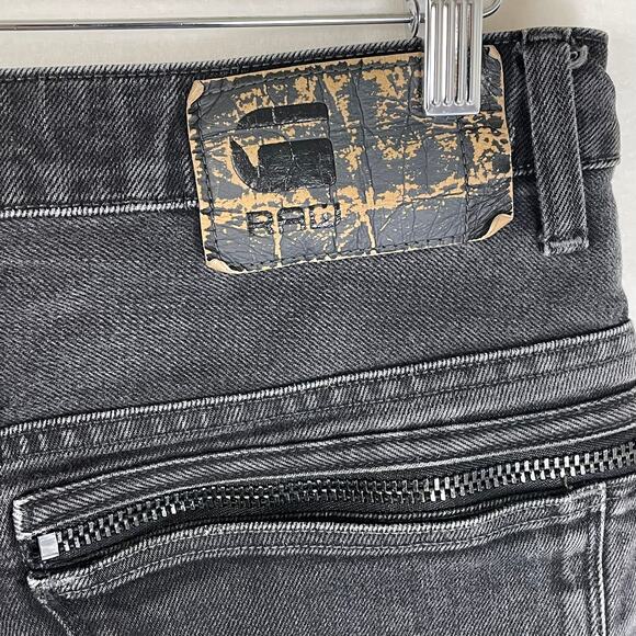 G-Star Raw Arc Zip Jeans Men’s 32x34 Black Slim Tapered‎ Distressed Denim - Picture 9 of 15